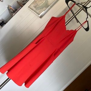 Bold Pink Scalloped Sundress